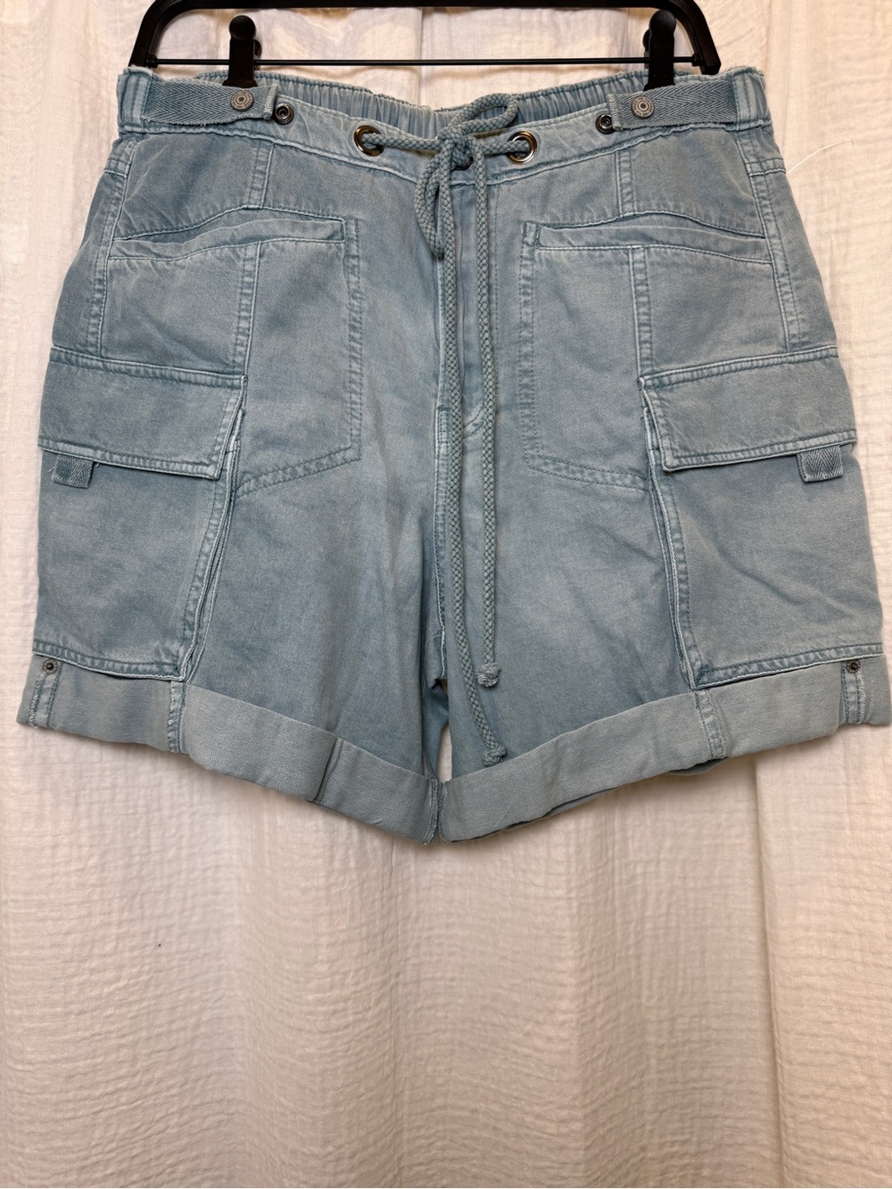 NWT Free People Frankie Washed Longline Cargo Shorts